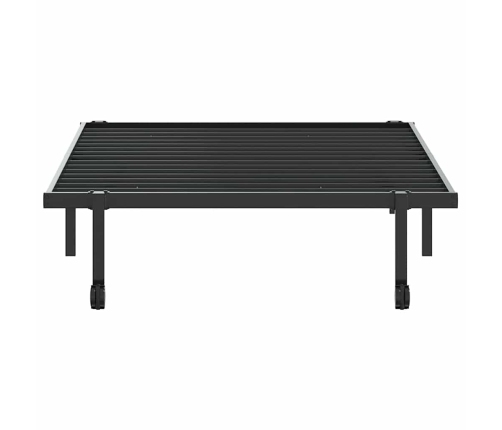 Gultas Rāmis Bez Matrača Saliekams Melns 100X190 Cm Tērauds Vidaxl