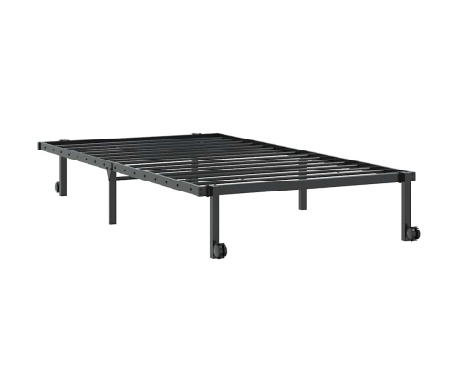 Gultas Rāmis Bez Matrača Saliekams Melns 100X190 Cm Tērauds Vidaxl