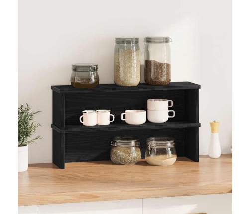 Virtuves Plaukti Sakraujami 2 Gab Melni 60X15X16 Cm Vidaxl