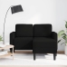 2-Vietīgs Dīvāns Ar Krēslu L-Veida Melns 125 Cm Audums Vidaxl