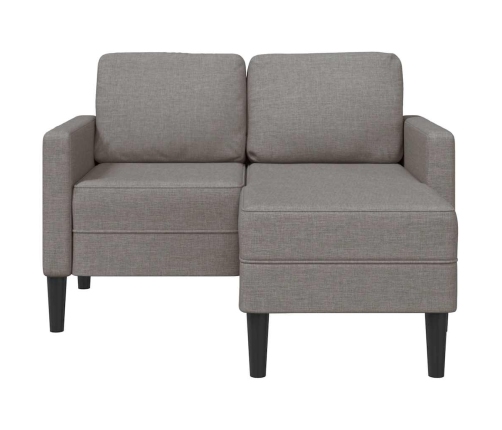 2-Vietīgs Dīvāns Ar Krēslu L-Veida Taupe 125 Cm Audums Vidaxl