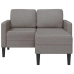 2-Vietīgs Dīvāns Ar Krēslu L-Veida Taupe 125 Cm Audums Vidaxl