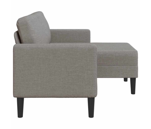 2-Vietīgs Dīvāns Ar Krēslu L-Veida Taupe 125 Cm Audums Vidaxl
