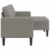 2-Vietīgs Dīvāns Ar Krēslu L-Veida Taupe 125 Cm Audums Vidaxl