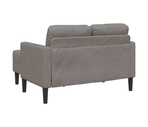 2-Vietīgs Dīvāns Ar Krēslu L-Veida Taupe 125 Cm Audums Vidaxl