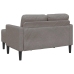 2-Vietīgs Dīvāns Ar Krēslu L-Veida Taupe 125 Cm Audums Vidaxl