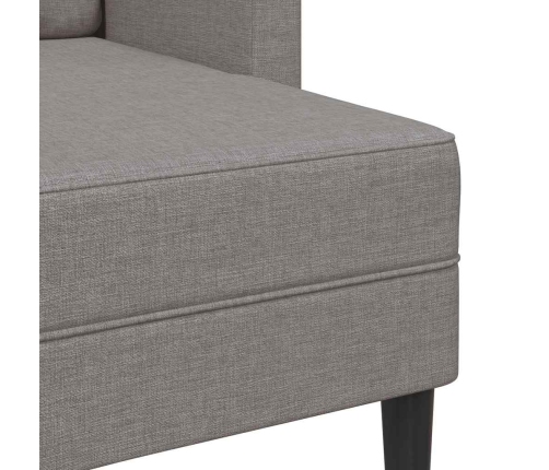 2-Vietīgs Dīvāns Ar Krēslu L-Veida Taupe 125 Cm Audums Vidaxl