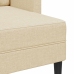 2-Vietīgs Dīvāns Ar Krēslu L-Veida Krēmkrāsas 125 Cm Audums Vidaxl