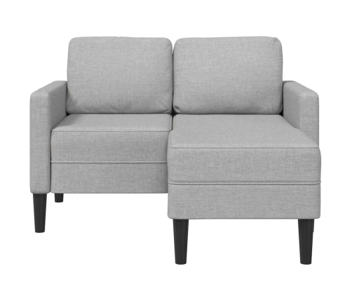 2-Vietīgs Dīvāns Ar Kušeti L-Veida Pilkos Spalvos 125 Cm Audums Vidaxl