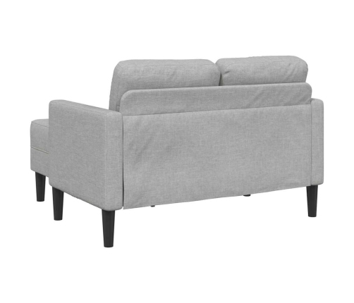 2-Vietīgs Dīvāns Ar Kušeti L-Veida Pilkos Spalvos 125 Cm Audums Vidaxl