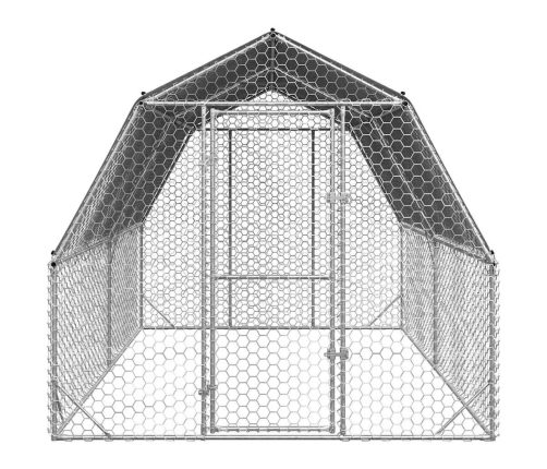 Vistas Skrējiens Ar Jumtu, 2,5X4X2,25 M, Cinkots Tērauds Vidaxl