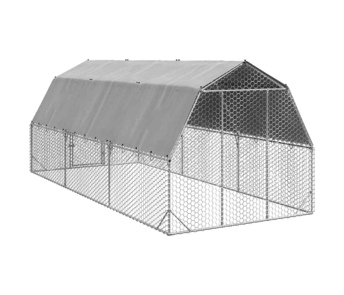 Vistas Skrējiens Ar Jumtu, 2,5X6X2,25 M, Cinkots Tērauds Vidaxl