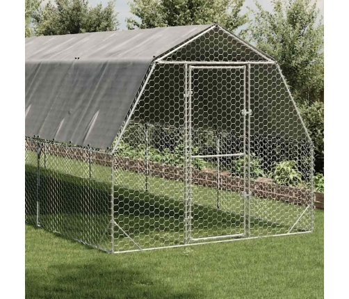 Vistas Skrējiens Ar Jumtu, 2,5X12X2,25 M, Cinkots Tērauds Vidaxl