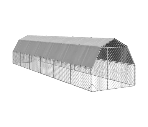 Vistas Skrējiens Ar Jumtu, 2,5X12X2,25 M, Cinkots Tērauds Vidaxl