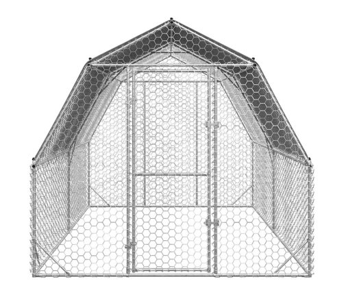 Vistas Skrējiens Ar Jumtu, 2,5X4X2,25 M, Cinkots Tērauds Vidaxl