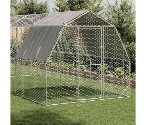 Vistas Skrējiens Ar Jumtu, 2,5X6X2,25 M, Cinkots Tērauds Vidaxl