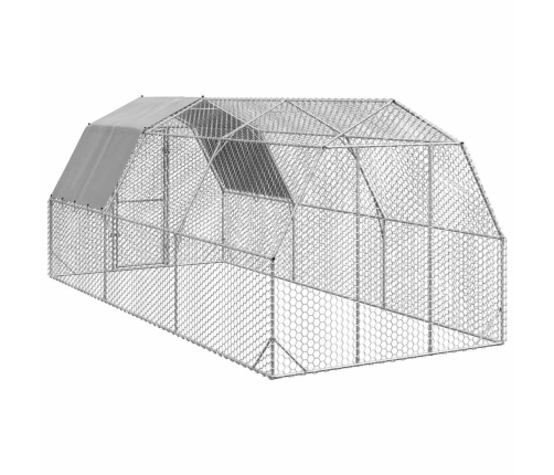 Vistas Skrējiens Ar Jumtu, 2,5X6X2,25 M, Cinkots Tērauds Vidaxl