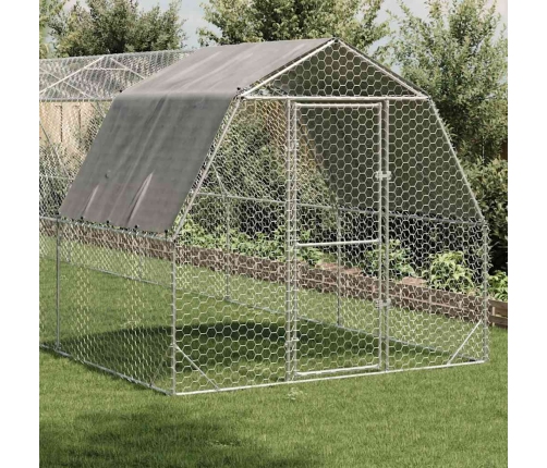 Vistas Skrējiens Ar Jumtu, 2,5X10X2,25 M, Cinkots Tērauds Vidaxl