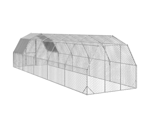 Vistas Skrējiens Ar Jumtu, 2,5X10X2,25 M, Cinkots Tērauds Vidaxl