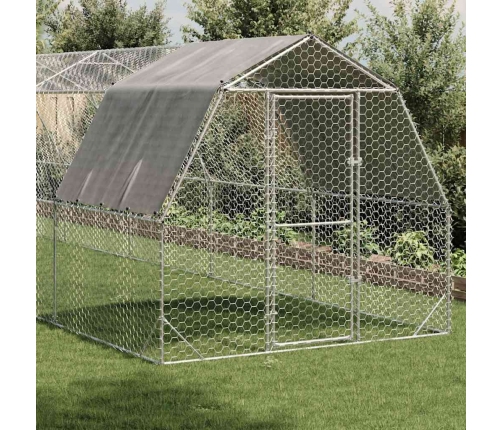 Vistas Skrējiens Ar Jumtu, 2,5X12X2,25 M, Cinkots Tērauds Vidaxl