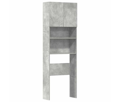 Veļasmašīnas Plaukts, Pelēks, 64X24X190 Cm, Inženierijas Koks Vidaxl
