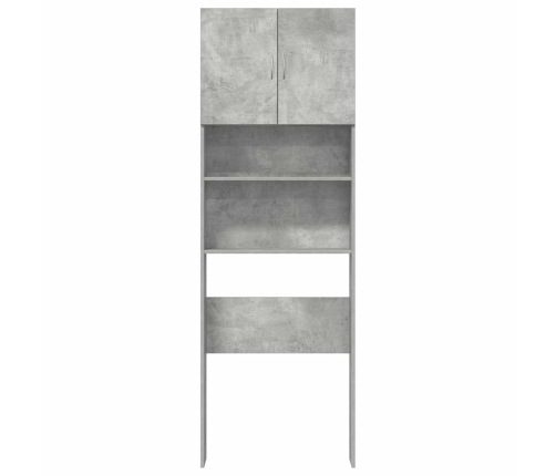 Veļasmašīnas Plaukts, Pelēks, 64X24X190 Cm, Inženierijas Koks Vidaxl