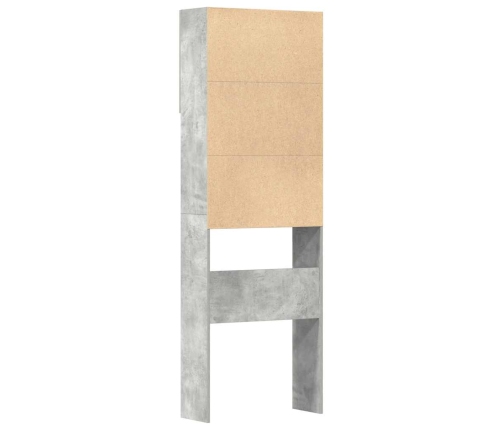 Veļasmašīnas Plaukts, Pelēks, 64X24X190 Cm, Inženierijas Koks Vidaxl