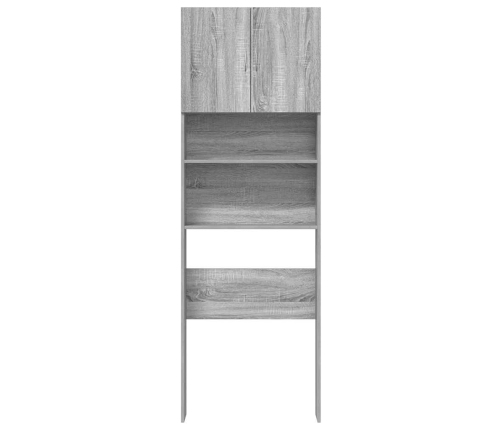 Veļasmašīnas Plaukts, Pelēks, 64X24X190 Cm, Inženierijas Koks Vidaxl