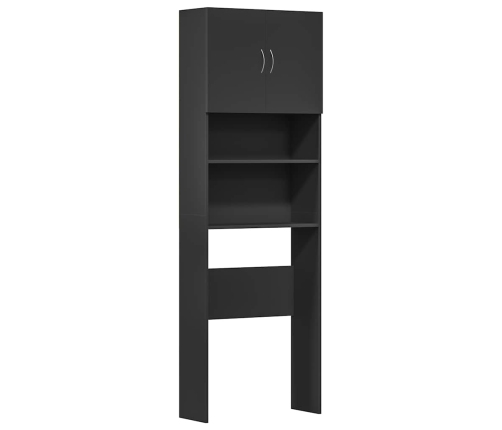 Veļas Mašīnas Skapis Melns 64X24X190 Cm Engineered Wood Vidaxl