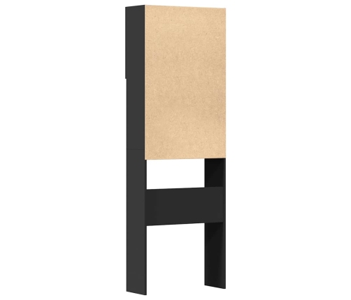 Veļas Mašīnas Skapis Melns 64X24X190 Cm Engineered Wood Vidaxl