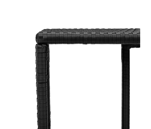 vidaXL 10-daļīgs dārza dīvāna komplekts, matrači, melna PE rotangpalma