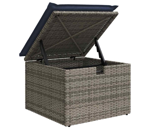 10-Daļīgs Dārza Dīvāna Komplekts Ar Matračiem, Pelēks Pe Pinums Vidaxl