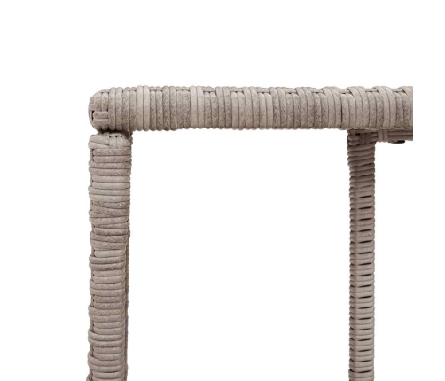 vidaXL 10-daļīgs dārza dīvāna komplekts ar matračiem, pelēka PE pinums