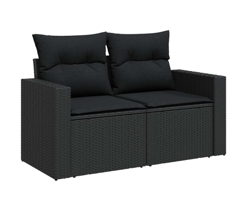 11-Daļīgs Dārza Dīvāna Komplekts, Matrači, Melna Pe Rotangpalma Vidaxl