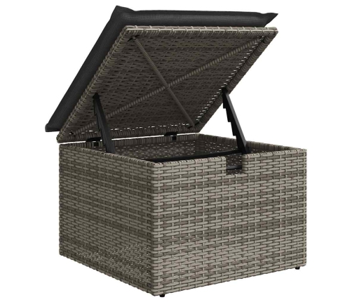 11-Daļīgs Dārza Dīvāna Komplekts Ar Matračiem, Pelēks Pe Pinums Vidaxl