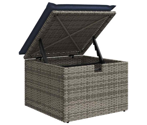 11-Daļīgs Dārza Dīvāna Komplekts Ar Matračiem, Pelēks Pe Pinums Vidaxl