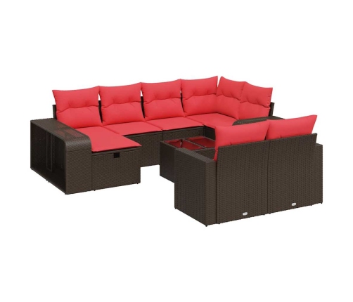 11-Daļīgs Dārza Dīvāna Komplekts, Matrači, Brūna Pe Rotangpalma Vidaxl