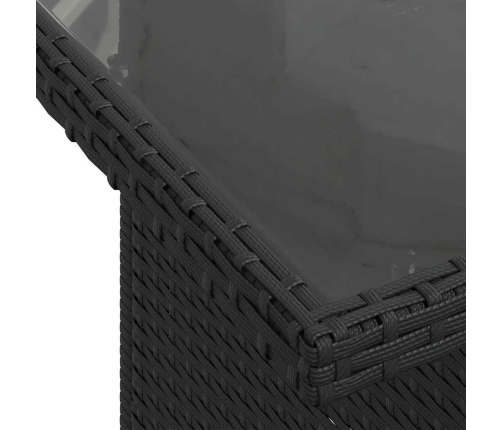 10-Daļīgs Dārza Dīvāna Komplekts, Matrači, Melna Pe Rotangpalma Vidaxl