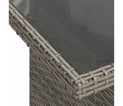 10-Daļīgs Dārza Dīvāna Komplekts Matrači Pelēka Pe Rotangpalma Vidaxl