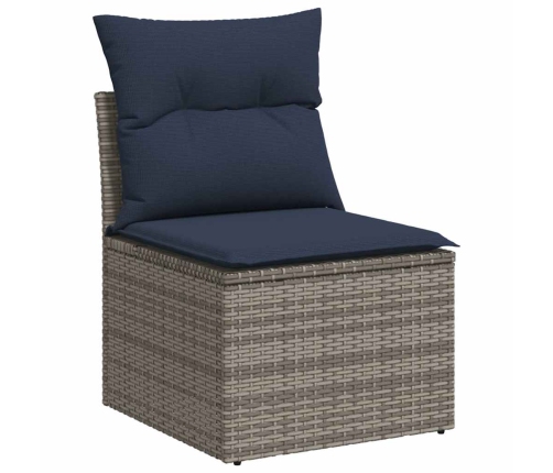 11-Daļīgs Dārza Dīvāna Komplekts, Matrači, Melna Pe Rotangpalma Vidaxl