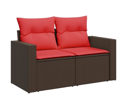 11-Daļīgs Dārza Dīvāna Komplekts Ar Matračiem, Pelēks Pe Pinums Vidaxl