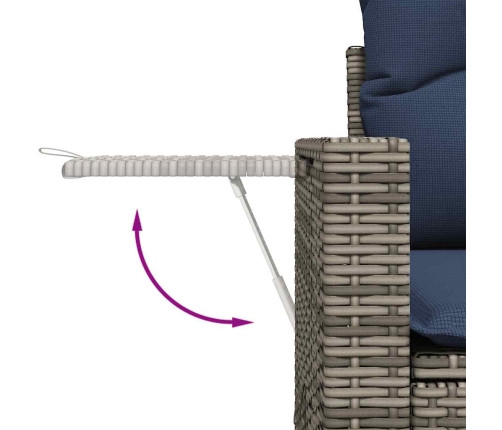 10-Daļīgs Dārza Dīvāna Komplekts Matrači Pelēka Pe Rotangpalma Vidaxl