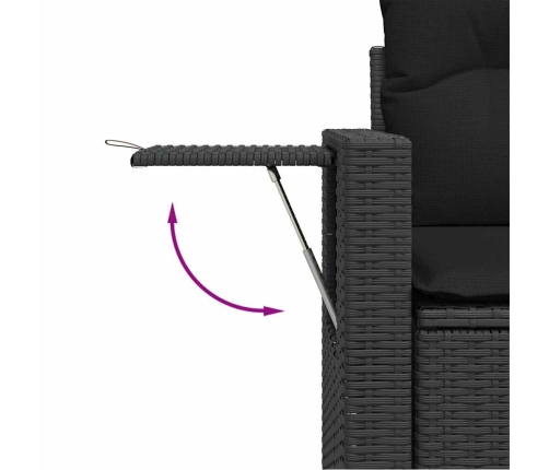 11-Daļīgs Dārza Dīvāna Komplekts, Matrači, Melna Pe Rotangpalma Vidaxl