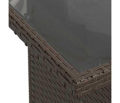 vidaXL 11-daļīgs dārza dīvāna komplekts, matrači, brūna PE rotangpalma