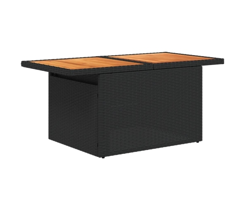 vidaXL 11-daļīgs dārza dīvāna komplekts, matrači, melna PE rotangpalma