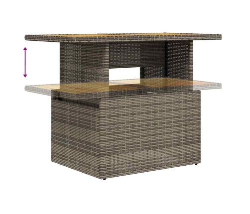 10-Daļīgs Dārza Dīvāna Komplekts Matrači Pelēka Pe Rotangpalma Vidaxl