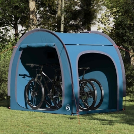 Velosipēdu Uzglabāšanas Telts Ar Jumtu Ar Uzglabāšanu Ar Gaisa Ventilāciju Zila Vidaxl