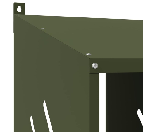 Vistu Ligzdošanas Kaste Ar 4 Nodalījumiem Olīvzaļa Metāla Vidaxl