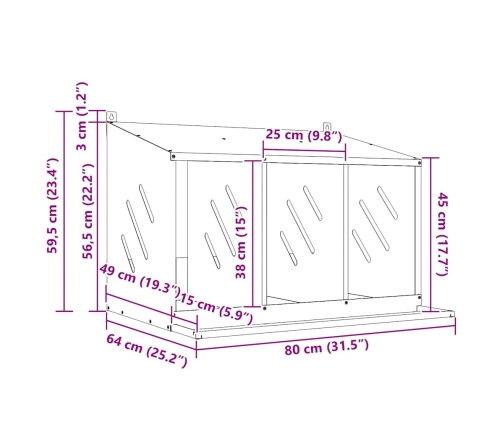 Vistu Ligzdošanas Kaste Ar 3 Nodalījumiem Olīvzaļa Metāla Vidaxl