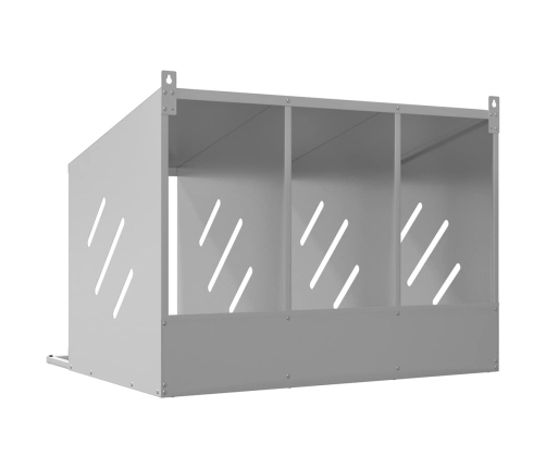 Vistu Ligzdošanas Kaste Ar 3Nodalījumiem Cinkota Sudraba Metāla Vidaxl